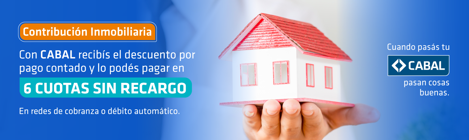 Contribución Inmobiliaria en hasta 6 cuotas sin recargo