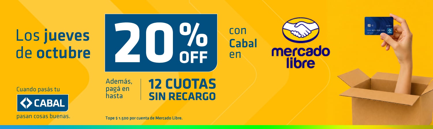 20% de descuento en Mercado Libre